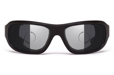 Image of 7Eye by Panoptix Airshield Aspen Sunglasses, RX Ready, Matte Black Frame, Photochromic Day/Night Eclypse Lens, S-M 330117