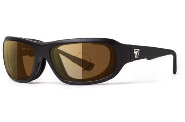 Image of 7Eye by Panoptix Airshield Aspen Sunglasses, RX Ready, Matte Black Frame, Photochromic Day/Night Contrast Lens, S-M 330127