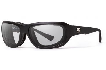 Image of 7Eye by Panoptix Airshield Aspen Sunglasses, RX Ready, Matte Black Frame, SharpView Clear Lens, S-M 330140
