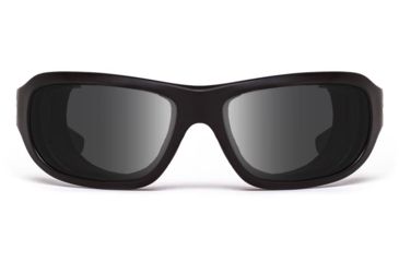 Image of 7Eye by Panoptix Airshield Aspen Sunglasses, RX Ready, Matte Black Frame, SharpView Gray Lens, S-M 330141