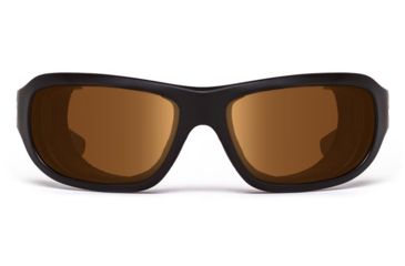 Image of 7Eye by Panoptix Airshield Aspen Sunglasses, RX Ready, Matte Black Frame, SharpView Copper Lens, S-M 330142