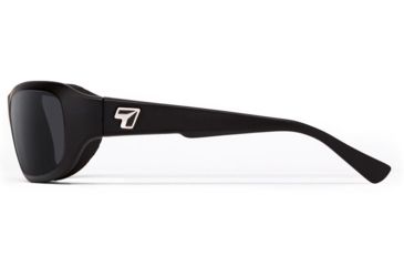 Image of 7Eye by Panoptix Airshield Aspen Sunglasses, RX Ready, Matte Black Frame, SharpView Polarized Gray Lens, S-M 330153