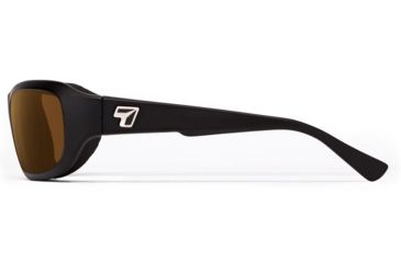 Image of 7Eye by Panoptix Airshield Aspen Sunglasses, RX Ready, Matte Black Frame, SharpView Polarized Copper Lens, S-M 330154
