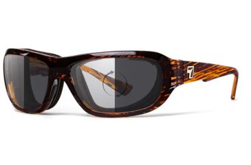 Image of 7Eye by Panoptix Airshield Aspen Sunglasses, RX Ready, Sunset Tortoise Frame, Photochromic Day/Night Eclypse Lens, S-M 330617
