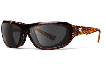 Image of 7Eye by Panoptix Airshield Aspen Sunglasses, RX Ready, Sunset Tortoise Frame, SharpView Gray Lens, S-M 330641
