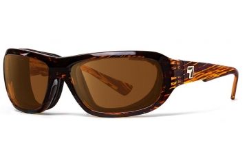 Image of 7Eye by Panoptix Airshield Aspen Sunglasses, RX Ready, Sunset Tortoise Frame, SharpView Copper Lens, S-M 330642