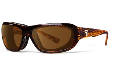 Image of 7Eye by Panoptix Airshield Aspen Sunglasses, RX Ready, Sunset Tortoise Frame, SharpView Polarized Copper Lens, S-M 330654