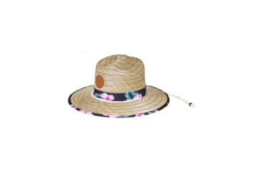 Image of Body Glove Straw Lifeguard Hat with Print Trim - Natural/Print 42727F31, One Size, Natural/Print, B003-962BG-TJX-NAT-ONE/SIZE