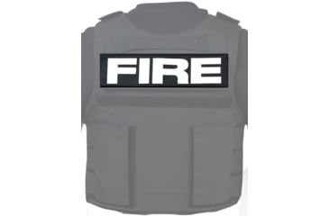 Image of Ace Link Armor Fire Patch, White On Black, B-TG-ID-FI-WH-BLK