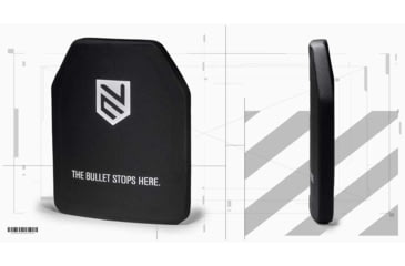 Image of Ace Link Armor Level 4 Body Armor ICW Up Armor Plate, Black, 10x12in, B-AP-4-1012-ALU-SC-SA