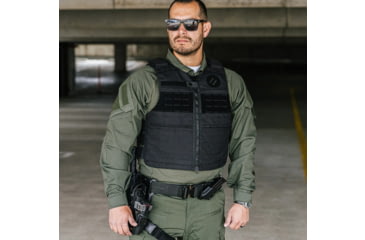 Image of Ace Link Armor Patrol Laser Cut Vest, Black, Small, B-CR-PTLC-BLK-1-S