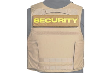 Image of Ace Link Armor Security Patch, Yellow On Coyote, B-TG-ID-SEC-YL-CBR