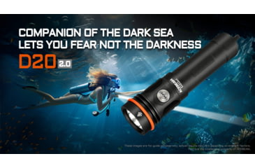 Image of Acebeam D20 1 x 18650/ 21700 CREE XHP35 HD LED Dive Light, 2200 Lumens, Black, D20 2.0