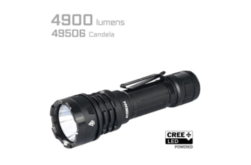 Image of Acebeam Defender P17 LED Tactical Flashlight, Li-Ion Battery, 4900 Lumen, Black, 147x41x26mm, P17 Black