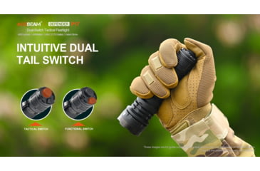 Image of Acebeam Defender P17 LED Tactical Flashlight, Li-Ion Battery, 4900 Lumen, Black, 147x41x26mm, P17 Black