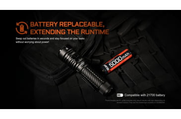 Image of Acebeam EC90 Long Range 21700 USB-C Rechargeable Battery 4300 Lumens LED EDC Flashlight, Black, EC90 Black