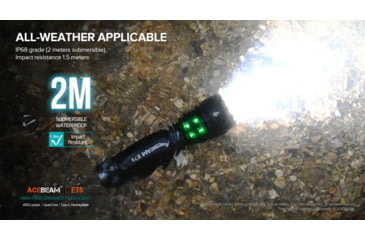 Image of Acebeam EDC E75 High-Performance Flashlight, 4500 Lumens, Green, E75