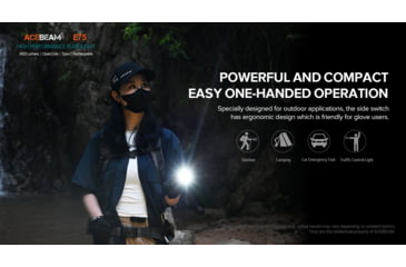 Image of Acebeam EDC E75 High-Performance Flashlight, 4500 Lumens, Green, E75