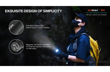 Image of Acebeam EDC E75 High-Performance Flashlight, 4500 Lumens, Green, E75