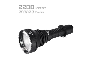 Image of Acebeam L19 2.0 Long Range Flashlight, 21700 Li-Ion Battery, 2200 Lumen, Black, 163.8x60x25.4mm, L19 2.0 White SFT40