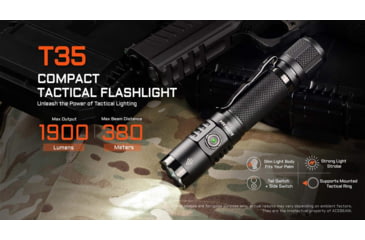 Image of Acebeam T35 Compact Tactical Flashlight, Black, T35