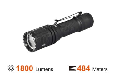 Image of Acebeam Tactical Defender P16 Flashlights, Li-Ion Battery, 1800 Lumens, Tail-Dual Switch, Black, P16