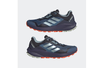 Image of Adidas Terrex Trailrider Shoes - Men's, Wonder Steel/Magic Grey Met/Impact Orange, 11.5, GW5535-11-5