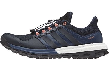 Image of Adistar Raven Boost Trail Running Shoe - Womens-Blue/Navy/Sun Glow-Medium-10