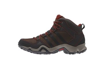 Image of Adidas Terrex Bushwood Mid Leather Hiking Boot - Men's-Espresso/Black/Grey-Medium-9.5 US