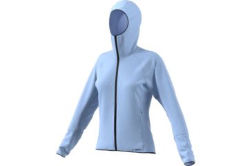 Image of Adidas Terrex Demo, Skyclimb Fleece Jacket - Women's, Glow Blue, Small, DZ0772-S-DEMO