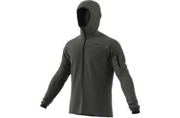 Image of Adidas Terrex Demo, Stockhorn Fleece Hooded Jacket II - Men's, Legend Earth, Medium DZ5961-M-DEMO