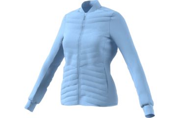 Image of Adidas Terrex Demo, Varilite Hybrid Jacket - Women's, Glow Blue, Small, EB7556-S-DEMO