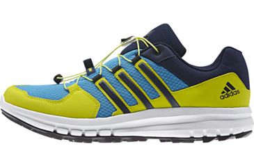 Image of Adidas Terrex Duramo Cross X Trail Running Shoe - Men's-Blue/Navy/Yellow-Medium-10 US