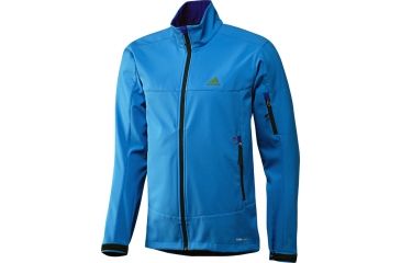 Image of Adidas Terrex Hiking CPW Soft Shell Jacket-Craft Blue-Small