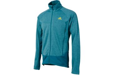Image of Adidas Terrex Hiking Fleece Jacket - Men's-Lab Green/Craft Emerald/Lab Lime-X-Large