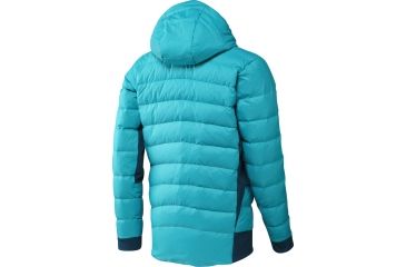 Image of Adidas Terrex Hiking Hybrid Down Hoodie - Men's-Lab Green-Small