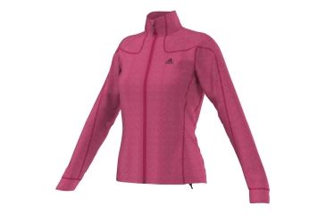 Image of Adidas Terrex Hiking Melange Fleece Jacket - Women's-Vivid Berry-Small, 188309