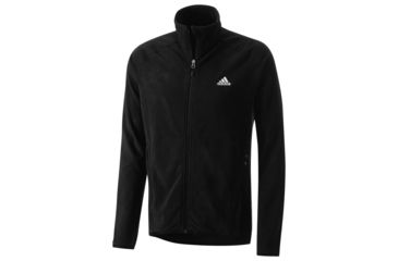 Image of Adidas Terrex Hiking/Trekking Fleece Jacket - Men's-Black-Small