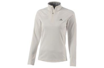 Image of Adidas Terrex Hiking/Trekking One Sided Half Zip Fleece Jacket - Women's-Chalk-X-Small