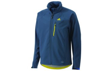 Image of Adidas Terrex Hiking/Trekking Soft Shell Jacket - Men's-Sub Blue-Small