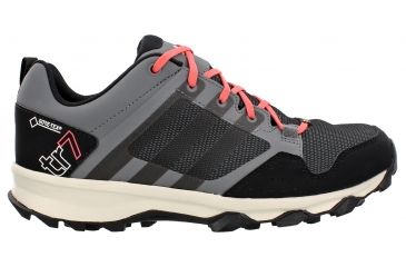 Image of Adidas Terrex Kanadia 7 Trail GTX Trail Running Shoe - Women's-Grey/Black/Blush-Medium-9.5