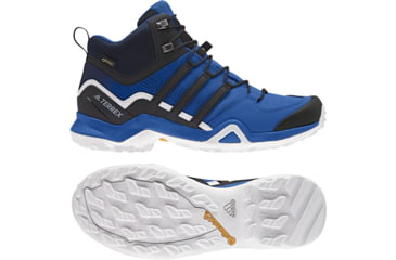 Image of Adidas Terrex Swift R2 Mid GTX Hiking Shoes - Men's, Blue Beauty/Black/Grey one, 6 US, CQ1876-6