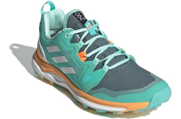 Image of Adidas Terrex Agravic Shoes - Womens, Acid Mint/Crystal White/Hazy Orange, 9, FX6977-300-9