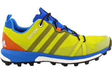 Image of Adidas Terrex Agravic Trail Running Shoe - Men's, Bright Yellow/Blue, Medium, 8.5