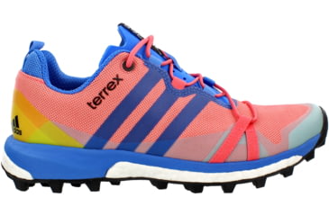 Image of Adidas Terrex Agravic Trail Running Shoe - Women's-Super Blush/Ray Blue/Vapour Pink-Medium-7