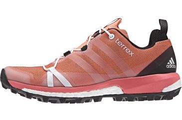 Image of Terrex Agravic Trail Running Shoe - Womens-Sun Glow/White/Blush-Medium-8.5