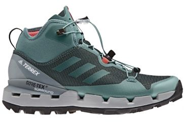 Image of Adidas Terrex Fast GTX-Surround Hiking Boot - Women's-Vpr Steel/Vpr Steel/Pink-Medium-9.5