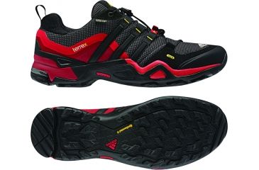 Image of Adidas Terrex Fast X GTX Shoe - Men's-12 US-Sharp Grey/Black/Vivid Red