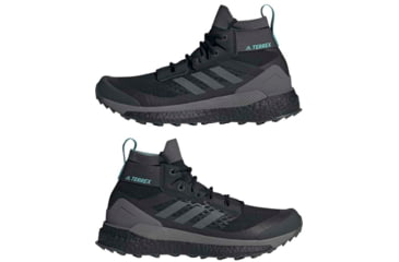 Image of Adidas Terrex Free Hiker Primeblue Hiking Shoes - Women's, Core Black/Grey Five/Mint Ton, 7.5, GW2806-7.5