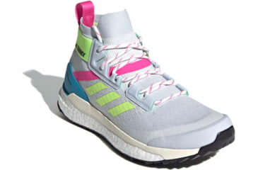 Image of Adidas Terrex Free Hiker Primeblue Shoes - Women's, Halo Blue/Hi-Res Yellow/Screaming Pink, 7.5, FY7336-454-7.5